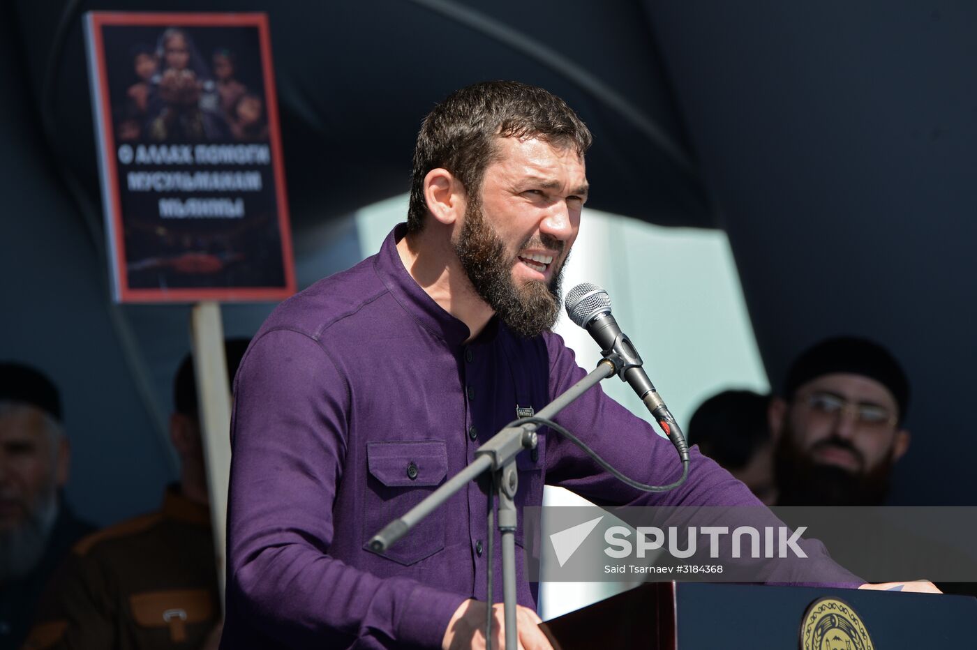 Rally in support of Rohingya Muslims in Grozny