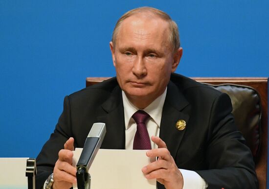 Russian President Vladimir Putin participates in BRICS summit