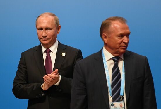 Russian President Vladimir Putin participates in BRICS summit