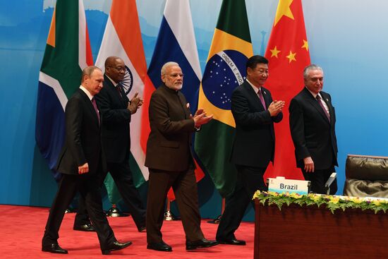 Russian President Vladimir Putin participates in BRICS summit