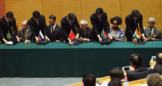 Russian President Vladimir Putin participates in BRICS summit