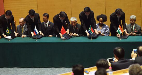 Russian President Vladimir Putin participates in BRICS summit