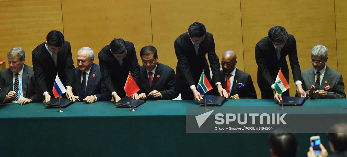 Russian President Vladimir Putin participates in BRICS summit