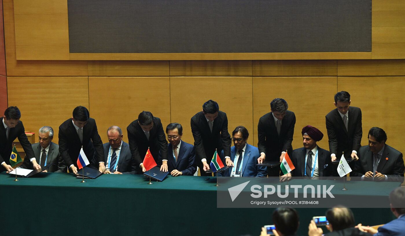 Russian President Vladimir Putin participates in BRICS summit