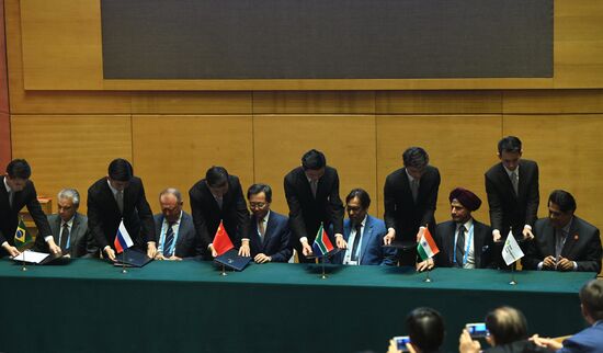 Russian President Vladimir Putin participates in BRICS summit