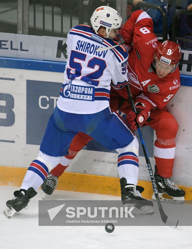 Hockey. KHL. Spartak vs. SKA