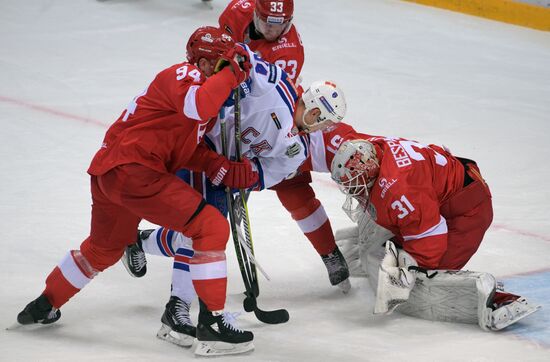 Hockey. KHL. Spartak vs. SKA