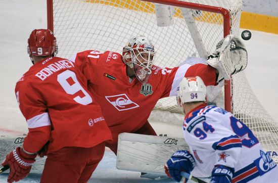Hockey. KHL. Spartak vs. SKA