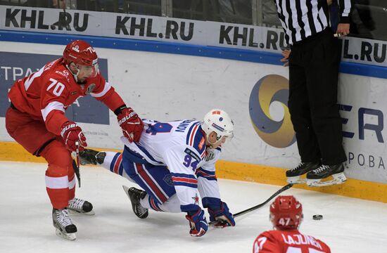 Hockey. KHL. Spartak vs. SKA