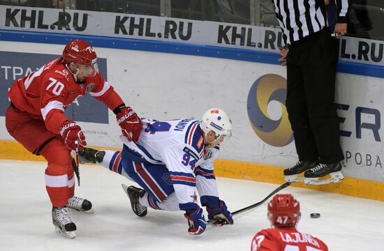 Hockey. KHL. Spartak vs. SKA