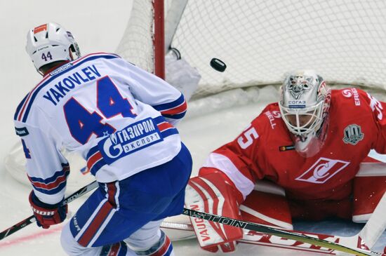 Hockey. KHL. Spartak vs. SKA