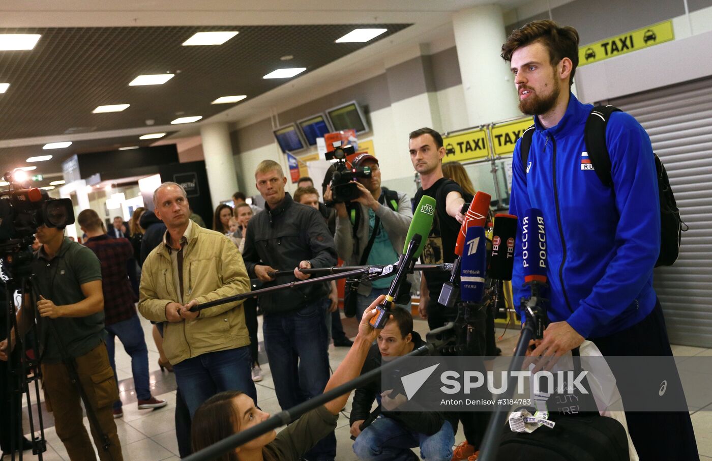 Welcoming the Russian national men's volleyball team