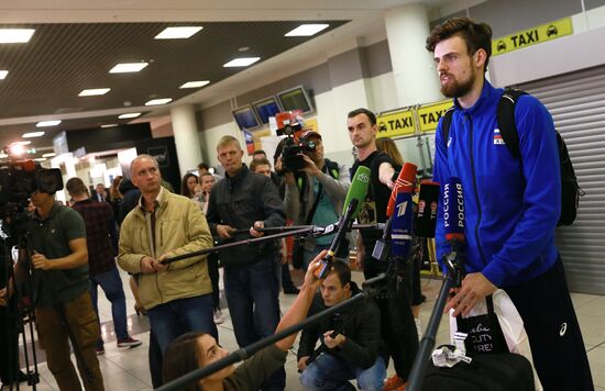 Welcoming the Russian national men's volleyball team