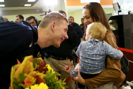 Welcoming the Russian national men's volleyball team