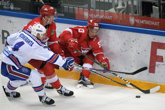 Hockey. KHL. Spartak vs. SKA