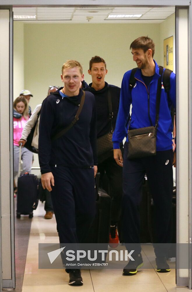 Welcoming the Russian national men's volleyball team