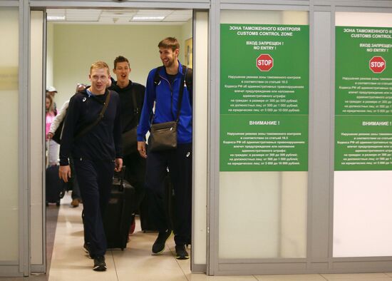 Welcoming the Russian national men's volleyball team