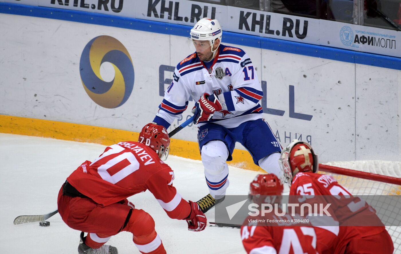 Hockey. KHL. Spartak vs. SKA