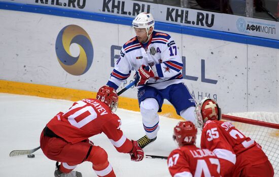 Hockey. KHL. Spartak vs. SKA