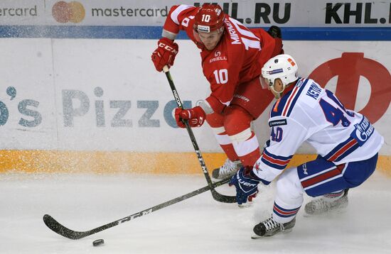 Hockey. KHL. Spartak vs. SKA