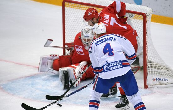 Hockey. KHL. Spartak vs. SKA