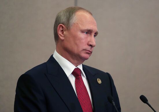 Russian President Vladimir Putin attends BRICS summit. Day two