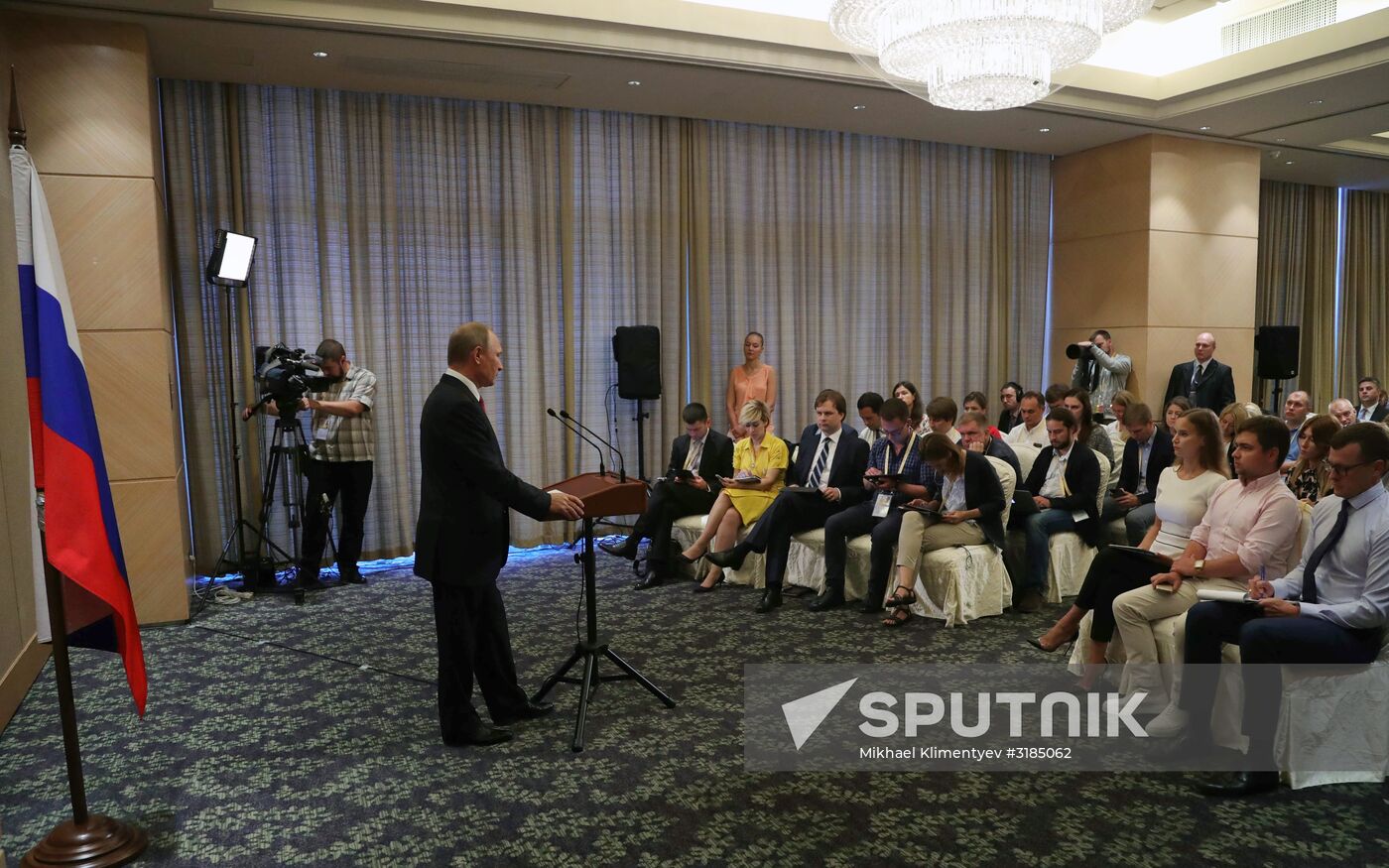 Russian President Vladimir Putin attends BRICS summit. Day two