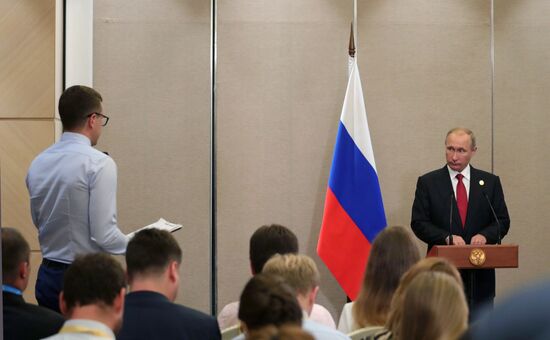 Russian President Vladimir Putin attends BRICS summit. Day two