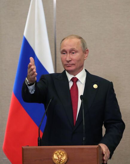 Russian President Vladimir Putin attends BRICS summit. Day two