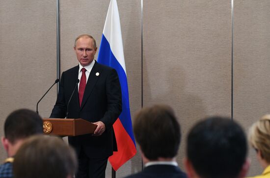 Russian President Vladimir Putin attends BRICS summit. Day two