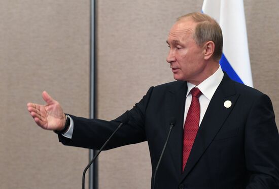 Russian President Vladimir Putin attends BRICS summit. Day two