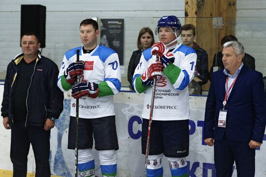 Vladivostok hosts gala match between Eastern Economic Forum and |Primorye Territory Administration select teams