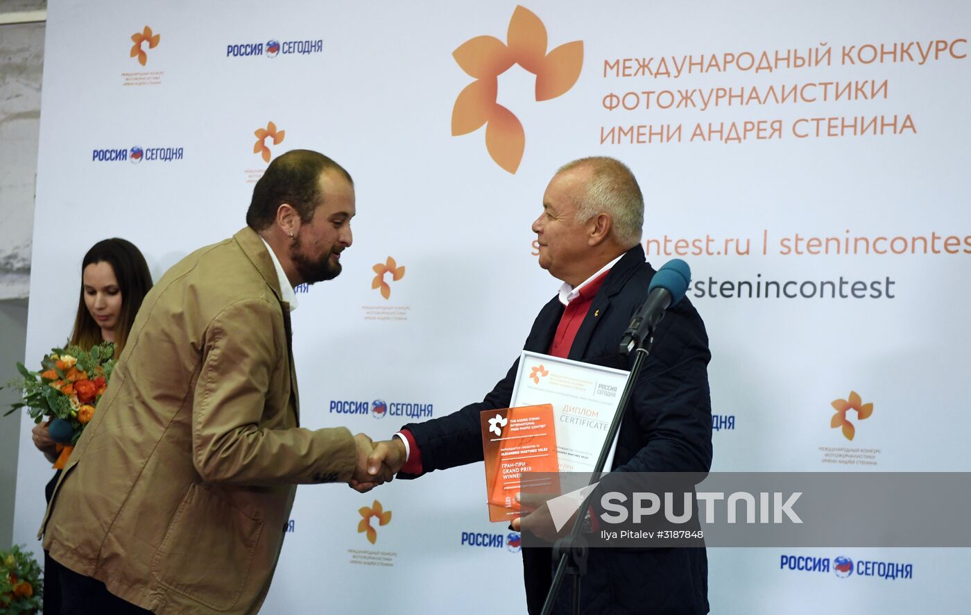 Awards ceremony of Andrei Stenin International Press Photo Contest