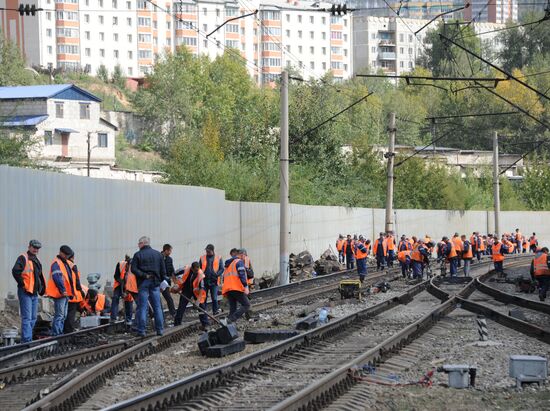 Military train derailed in the Trans-Baikal Territory