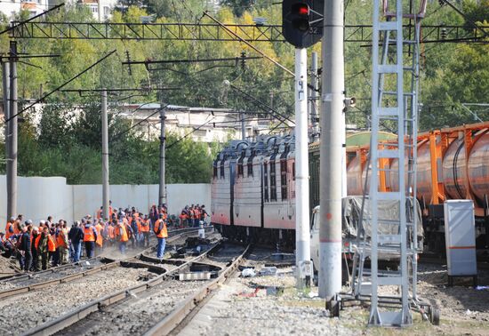 Military train derailed in the Trans-Baikal Territory