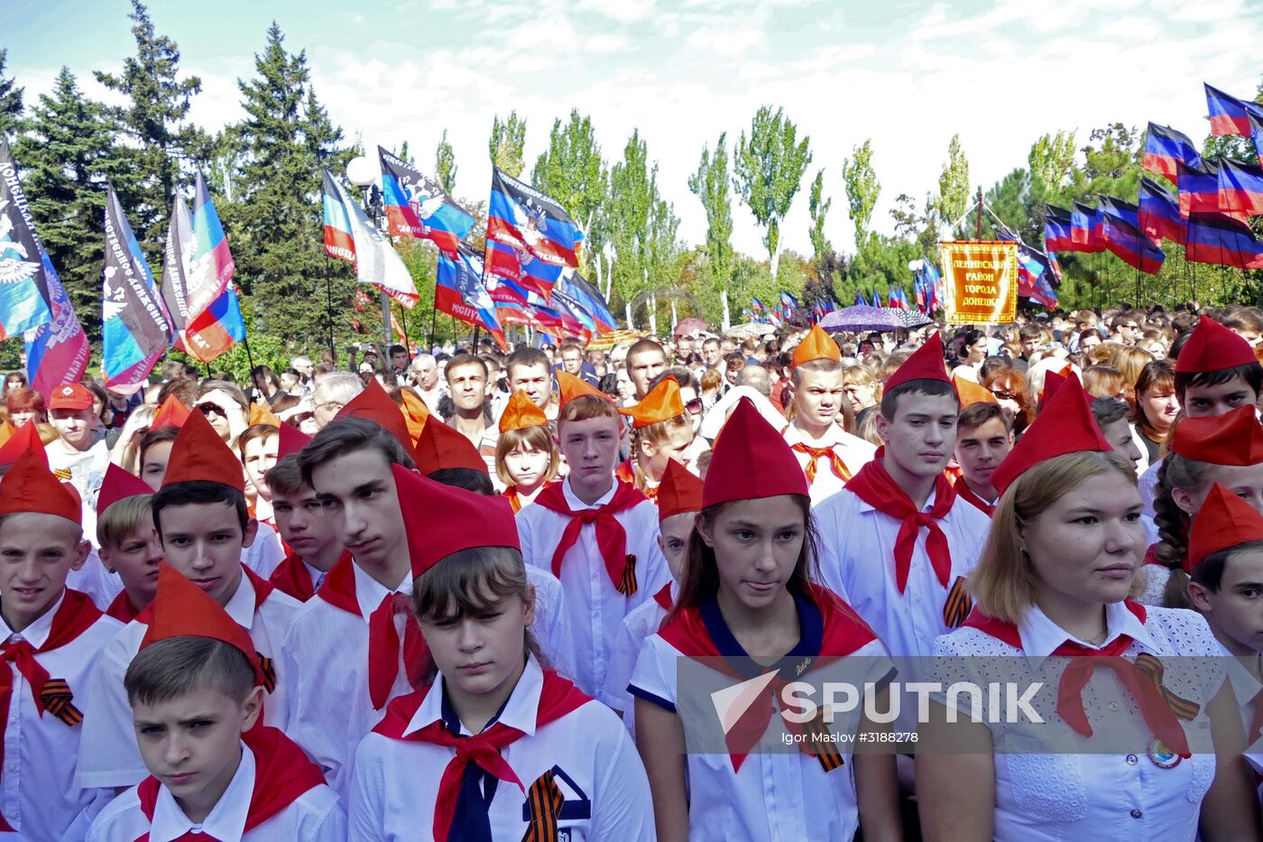 Donbass Liberation Day Rally in Donetsk