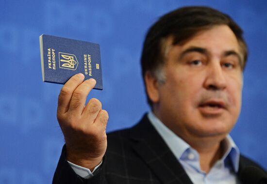 Mikheil Saakashvili's news conference in Warsaw
