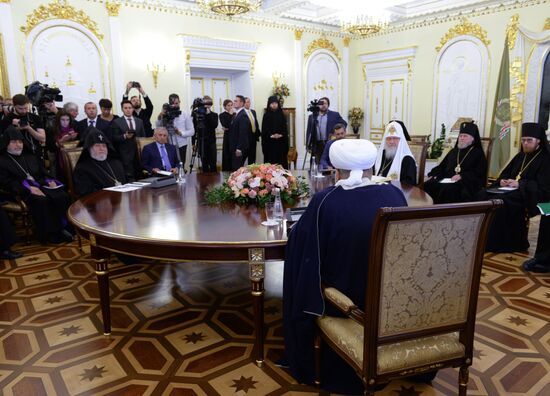 Patriarch Kirill meets with religious leaders of Armenia and Azerbaijan