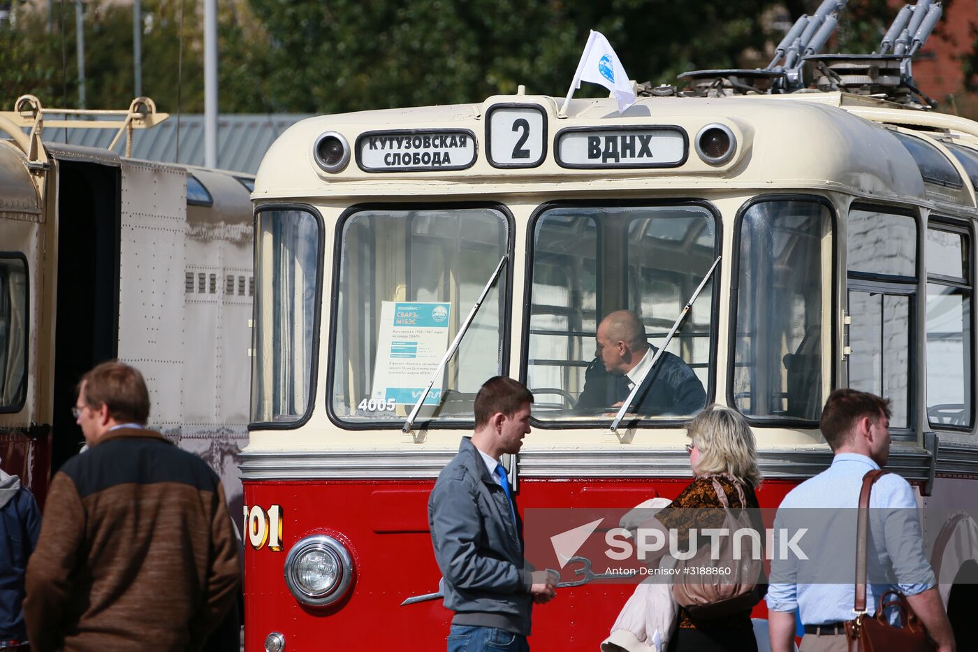 Antique transport displayed at Moscow's City Day celebration