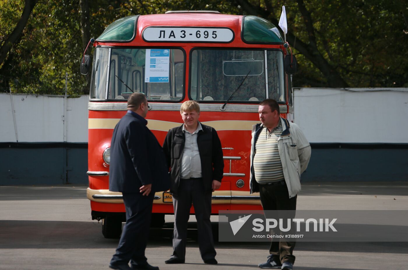 Antique transport displayed at Moscow's City Day celebration