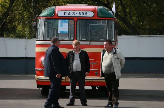 Antique transport displayed at Moscow's City Day celebration