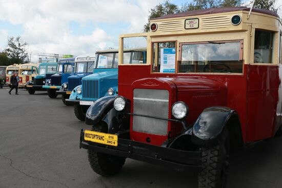 Antique transport displayed at Moscow's City Day celebration