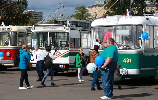 Antique transport displayed at Moscow's City Day celebration