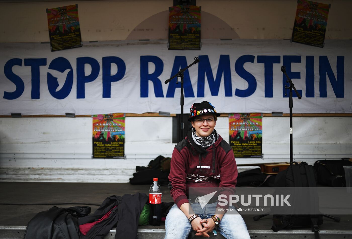 Protests outside US air base in Ramstein