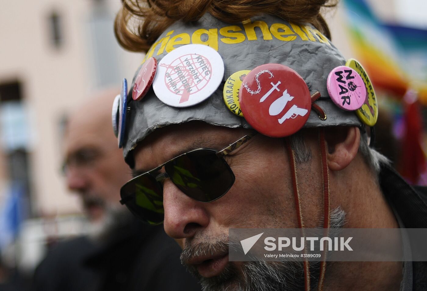 Protests outside US air base in Ramstein