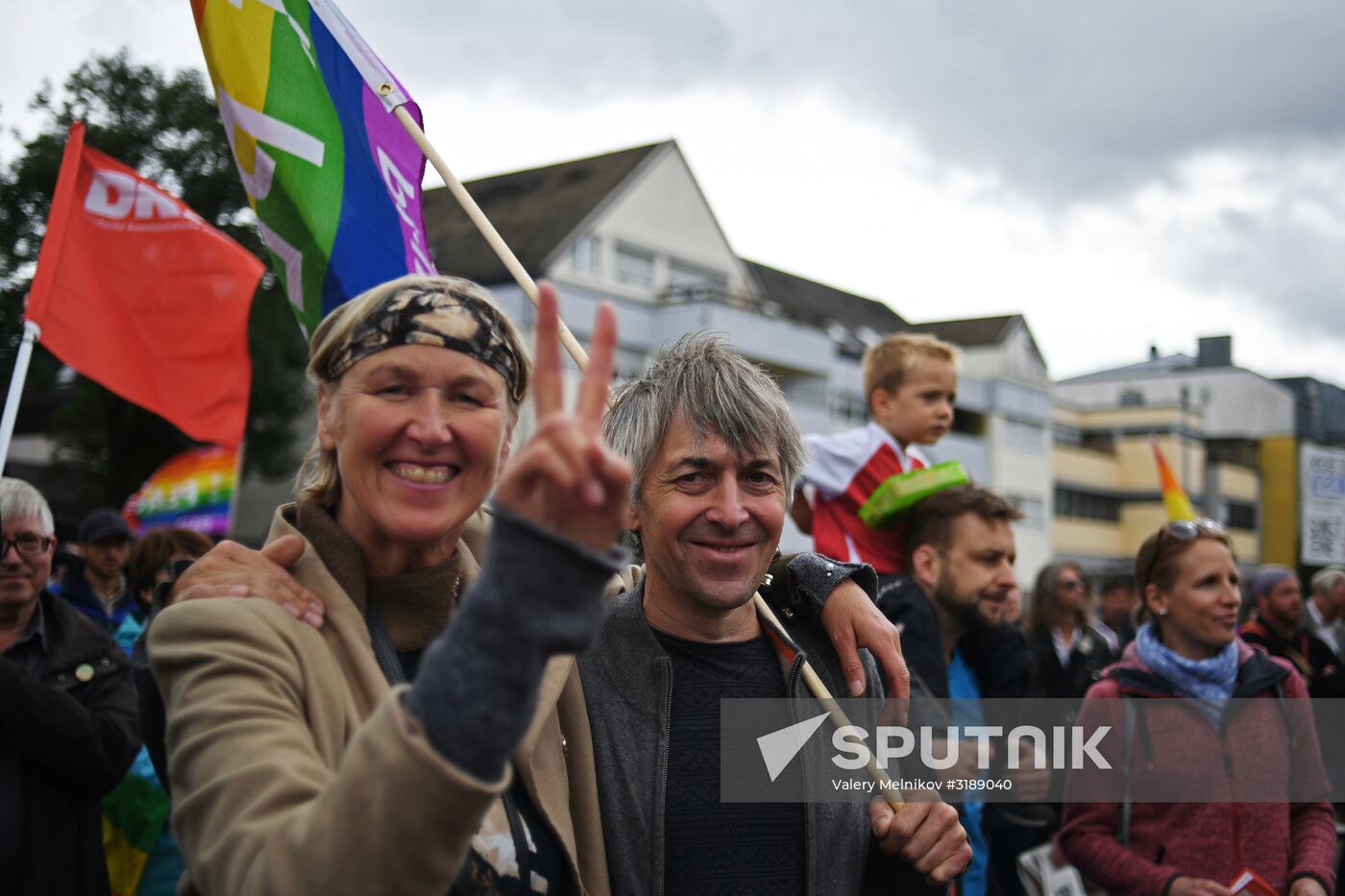 Protests outside US air base in Ramstein
