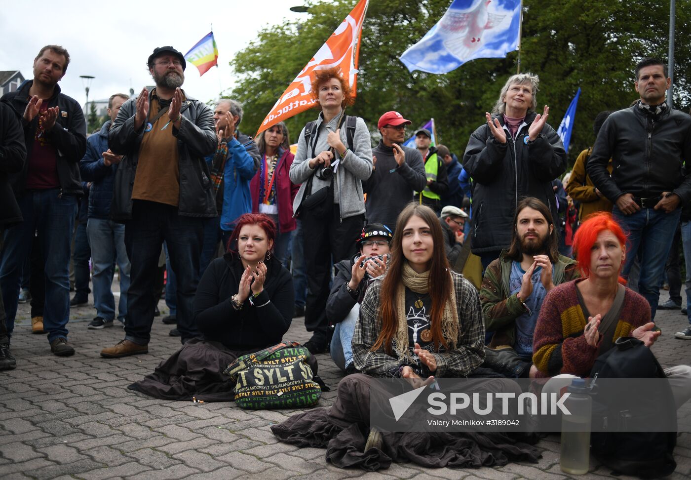 Protests outside US air base in Ramstein