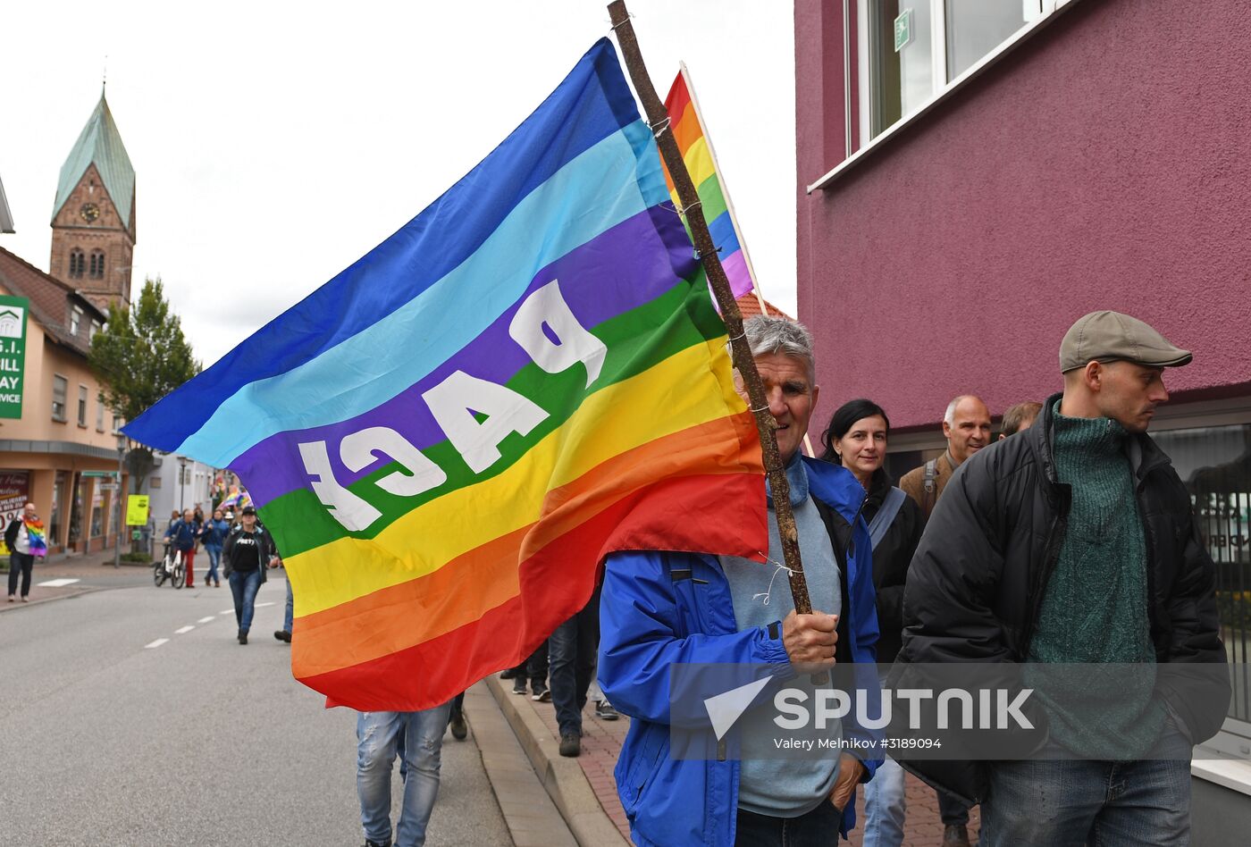 Protests outside US air base in Ramstein