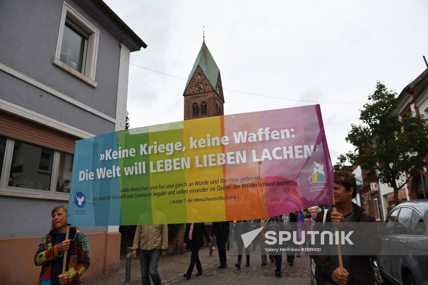 Protests outside US air base in Ramstein