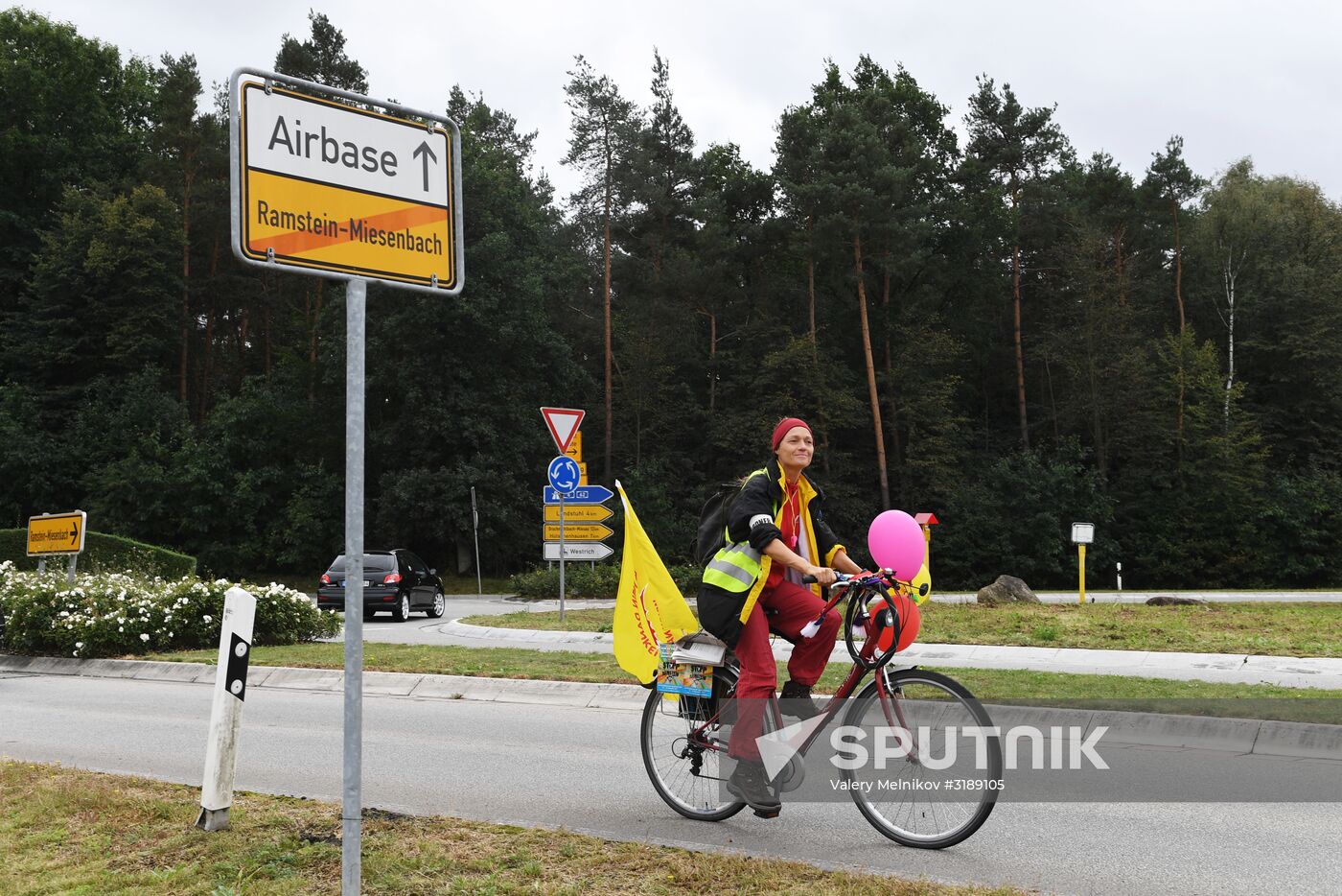Protests outside US air base in Ramstein